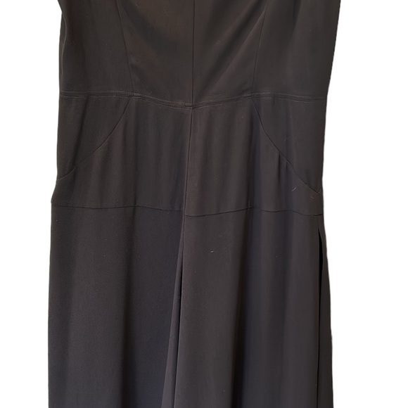 NWT Vince Camuto Black Crepe Zip front Wide Cropped Leg Jumpsuit - 6 - Picture 5 of 13